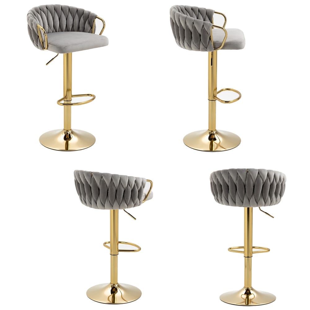 Adjustable Swivel Barstools (Set of 4)