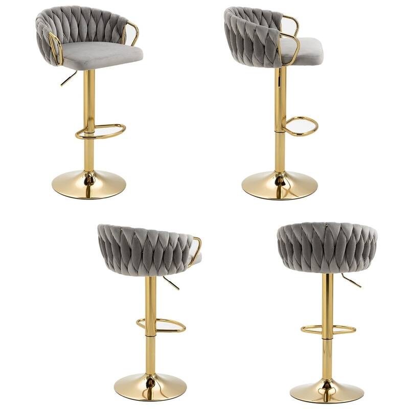 Modern Swivel Counter Height Bar Stools Adjustable Counter Stool With Backs