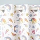 preview thumbnail 3 of 3, Estate View Kids Room Darkening Grommet Top Unicorn Magic Glow in the Dark Curtain Panel Pair, White Multi