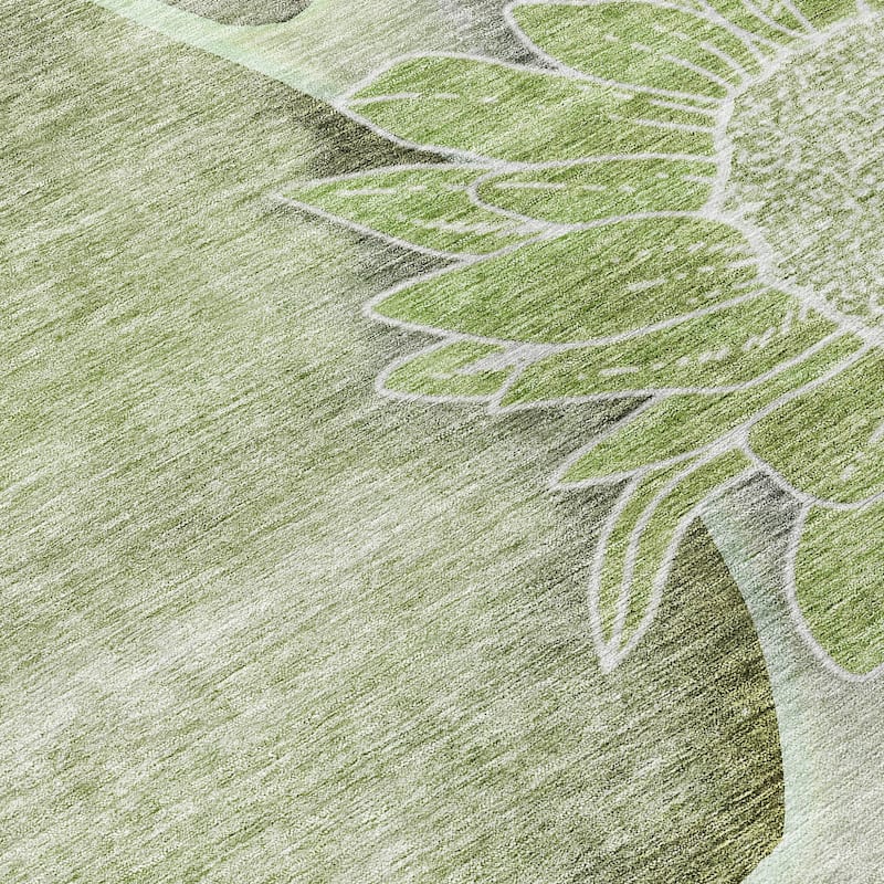 HomeRoots Floral Transitional Rectangle Outdoor Rug