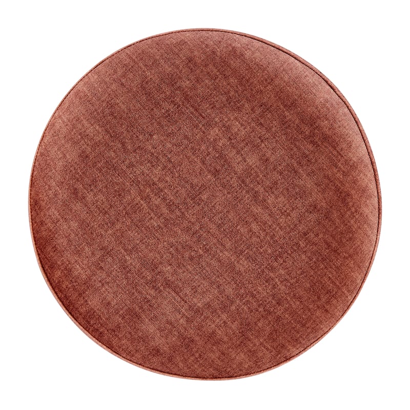 NPD Furniture Ophelia Velvet Round Ottoman with Metal Frame