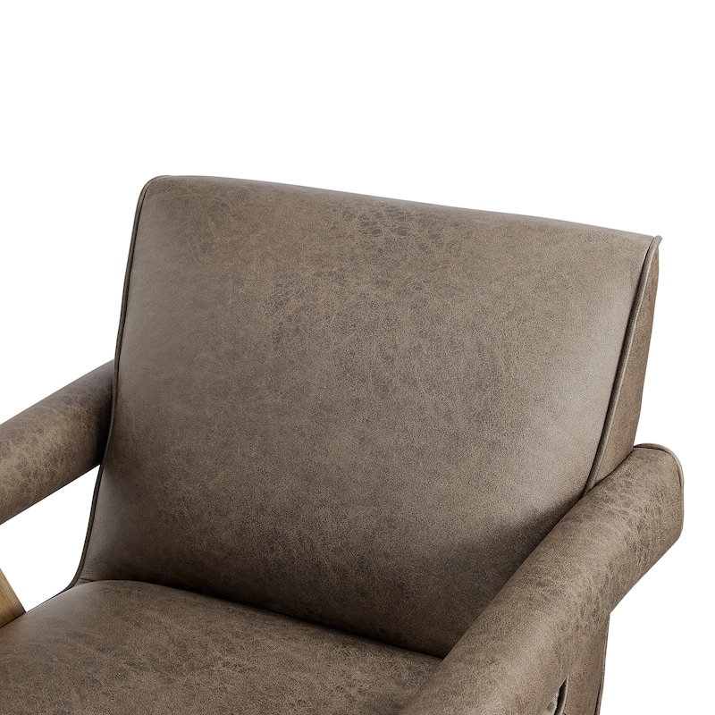 Nelson Modern Vegan Leather Arm Chair by Greyson Living