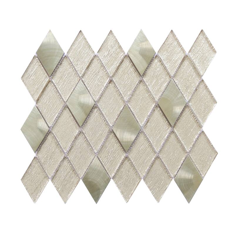 Altair Ballagh Diamond Laminated Glass Mosaic Mix Aluminum Wall Tile