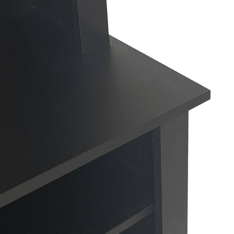 47.2'' Wide Hall Tree with Bench, Shoe Storage & 3 Hooks - Multi-Functional Storage Bench with Adjustable Shelves