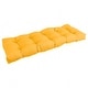 preview thumbnail 63 of 94, Solid Twill Tufted Indoor Bench Cushion (Multiple widths from 42 to 60 inch) 46" wide - Sunset