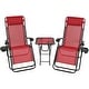 Sunnydaze Zero Gravity Furniture, Choose 2 Chairs and 1 Side Table or Side Table ONLY - Thumbnail 10