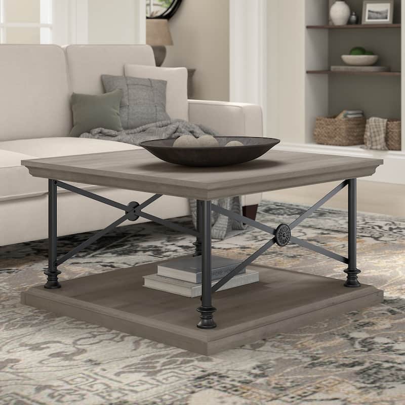 Coliseum Square Coffee Table by Bush Furniture - Driftwood Gray