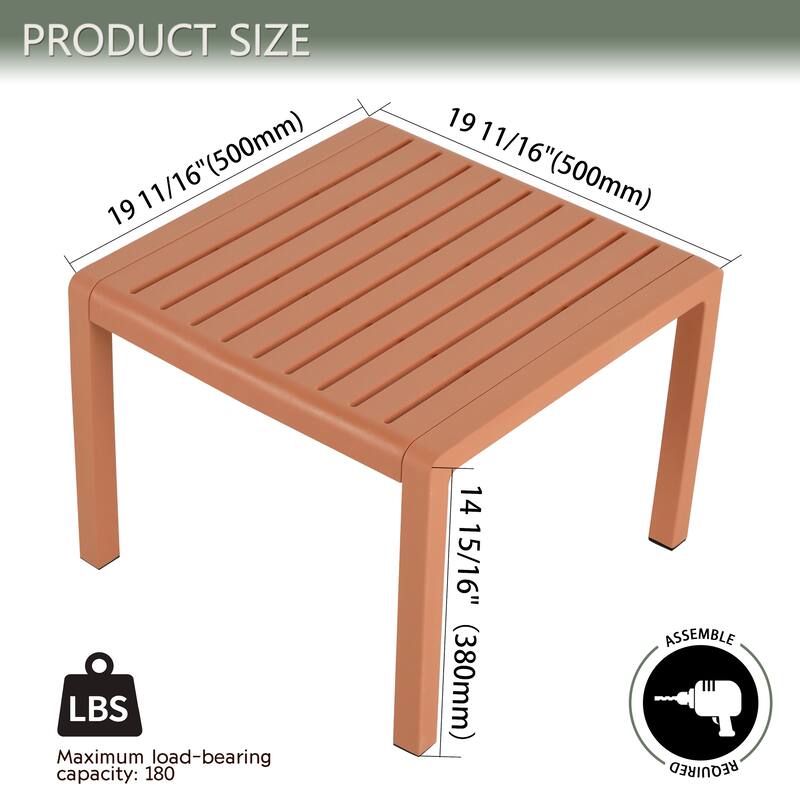 BNK 3 Piece PP Patio Sets, 2 Chairs With Table, Indoor/Outdoor Multi-Purpose Furniture