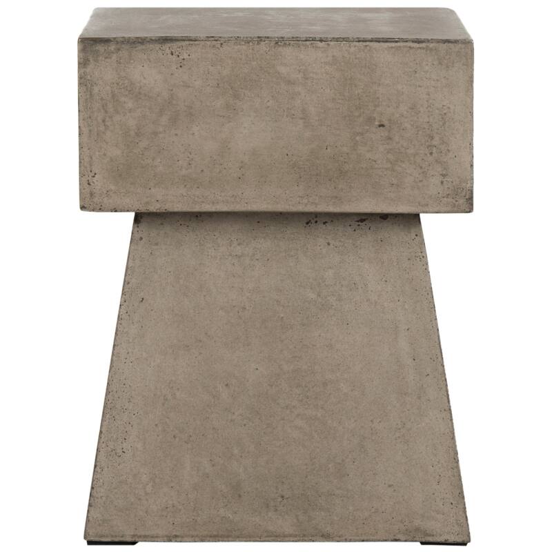 SAFAVIEH Rukiye Mushroom Concrete Indoor/ Outdoor Accent Table - 13.7" x 13.7" x 18.1" - 14Wx14Dx18H