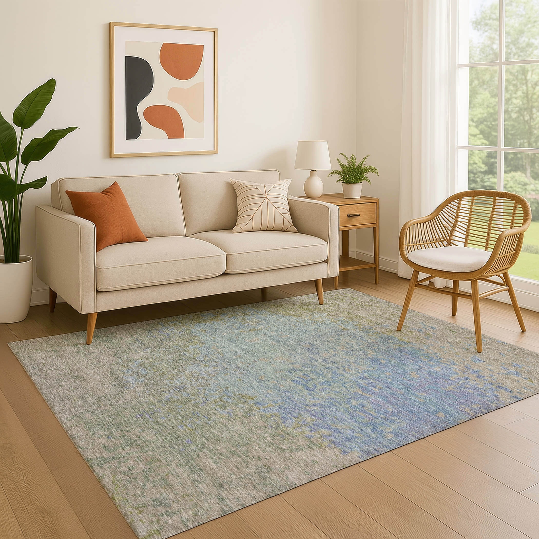 Premium Washable Super Soft Abstract Solid Mayfield Rug