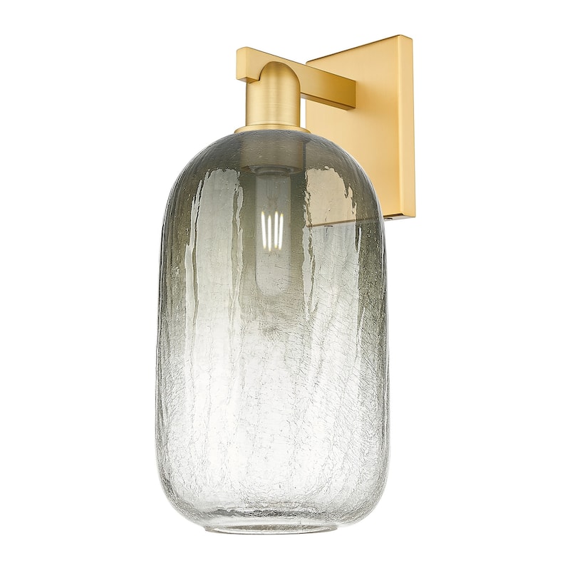 Innovations Lighting 716-1W-17-7 Brookhaven Cloche Sconce Brookhaven - Satin Gold / Slate