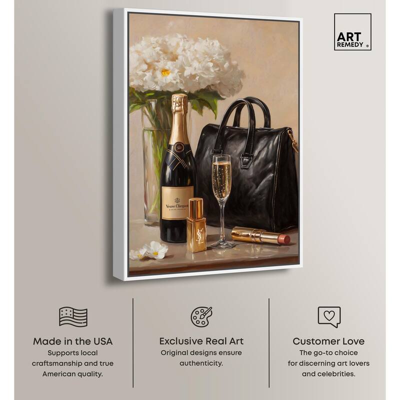 Cheers to Lovely Glam Canvas by Art Remedy