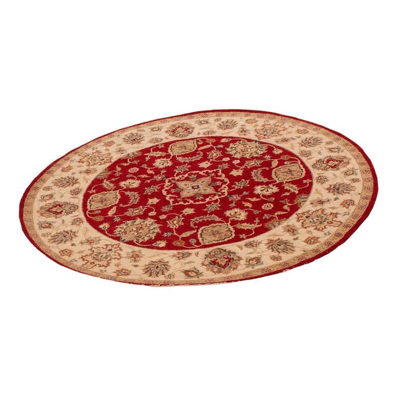 ECARPETGALLERY Hand-knotted Jamshidpour Red Wool Rug - 6' x 6'