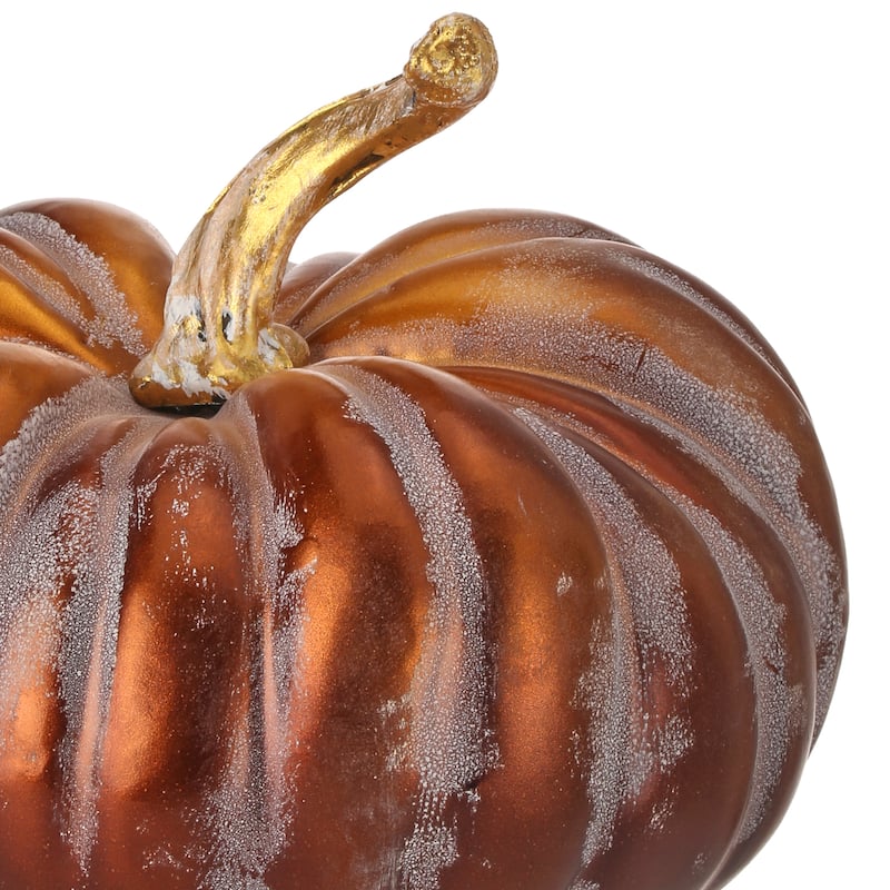 9" Autumn Pumpkin - strofoam:90% plastic:10%