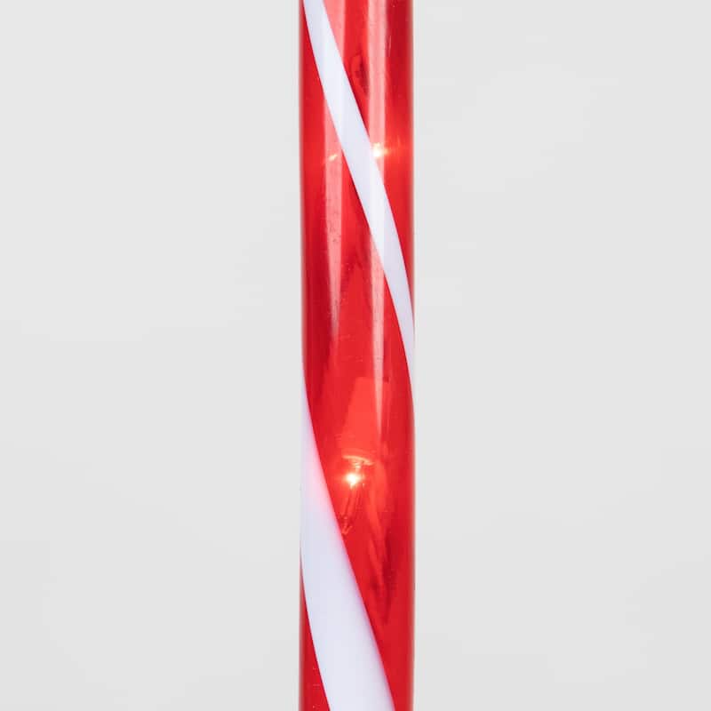 LED Lighted Candy Cane Outdoor Pathway Markers - 28" - Set of 8 - Red