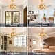 preview thumbnail 16 of 19, 48 Inch Retractable Clear 4-Blade Modern Sputnik Ceiling Fans with Light (excl.bulb) Luxury Chandelier