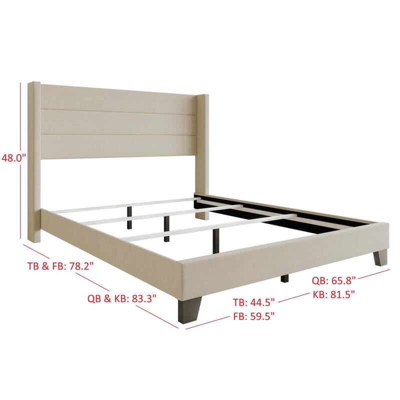 Clayfell Niles Upholstered Panel Bed