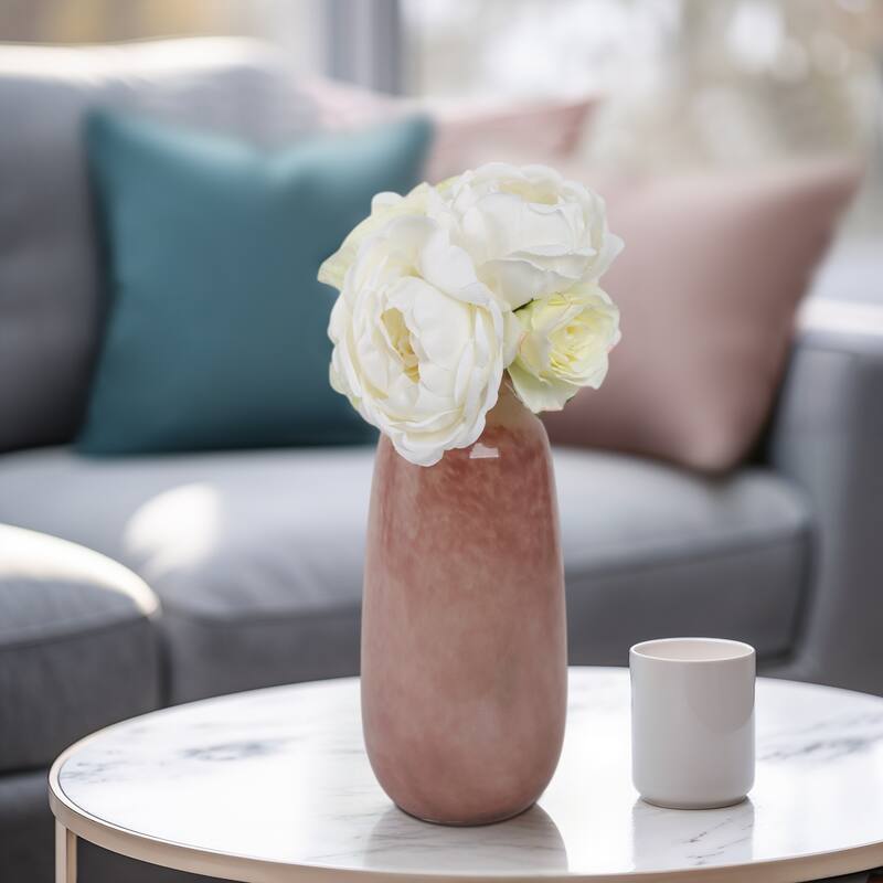 Glass Vase Sleek Silhouette Contemporary Style Elegant interiors - 5" x 5" x 11"