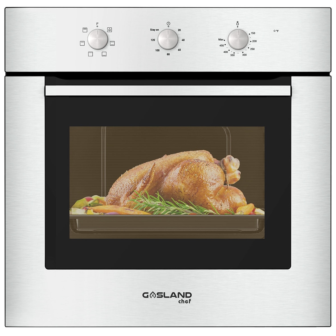 Gasland Chef 24" 2.3 cu. ft Single Electric Wall Oven In Stainless Steel With 6 Cooking Functions, ETL Certified