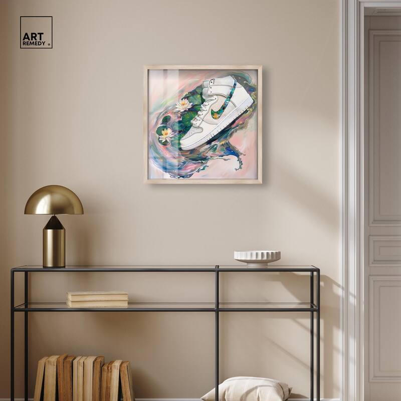 Lilypads Sneaker Splash Shadowbox by Art Remedy