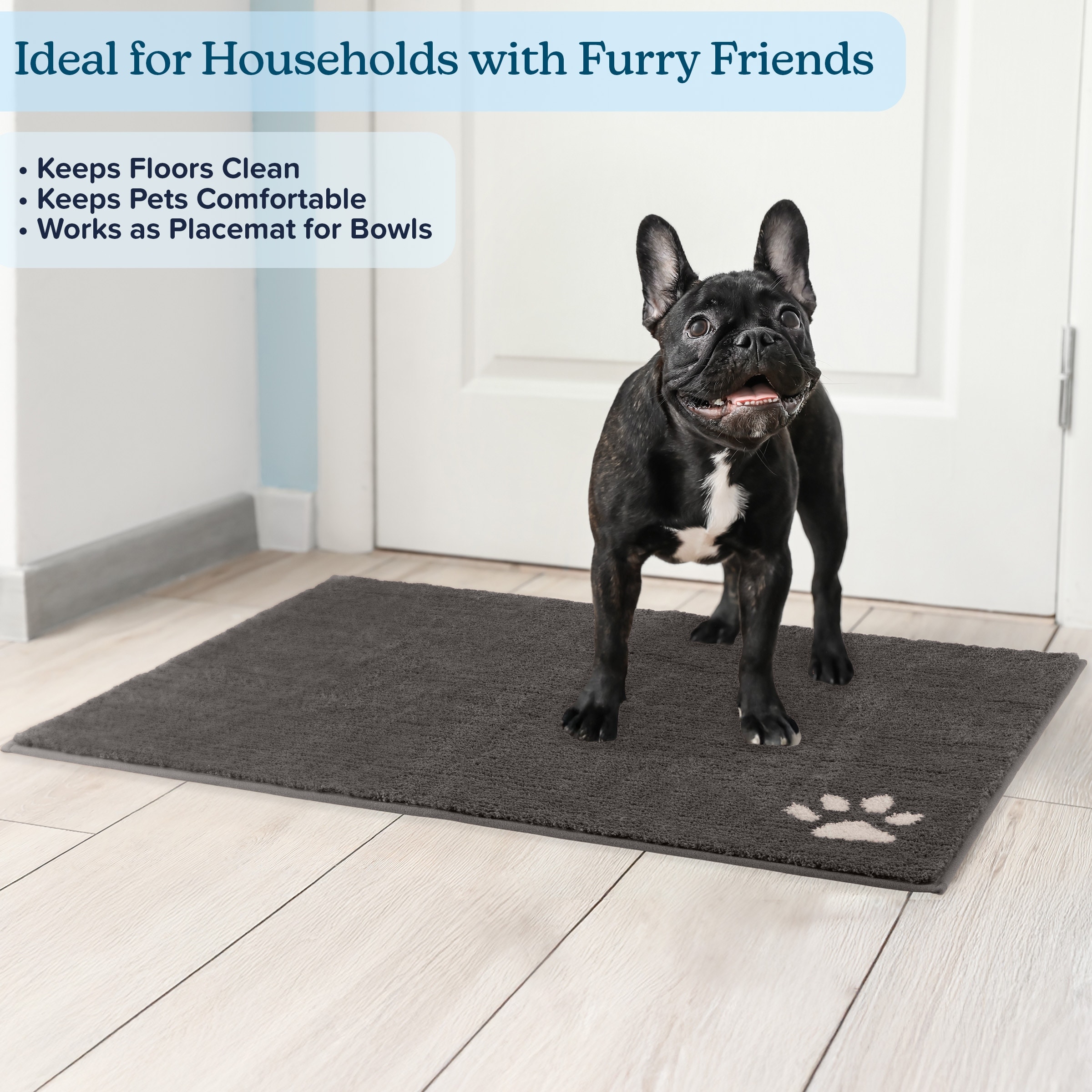 PETMAKER Dog Door Mat Absorbent Mat for Muddy Paws and Wet Shoes