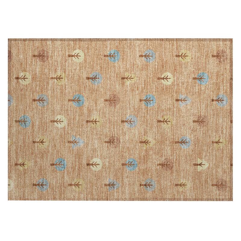 Machine Washable Indoor/ Outdoor Modern Mulvane Chantille Rug