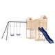 preview thumbnail 2 of 16, vidaXL Swing Set Outdoor Backyard Wooden Playground Equipment for Kids Age 3-8