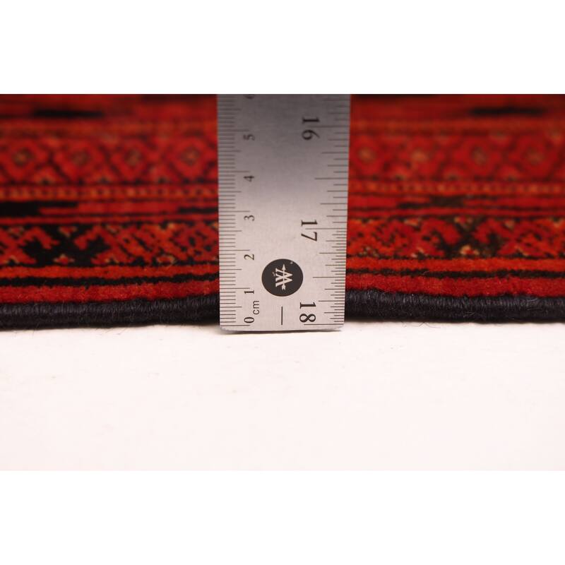 ECARPETGALLERY Hand-knotted Teimani Red Wool Rug - 4'1 x 5'10