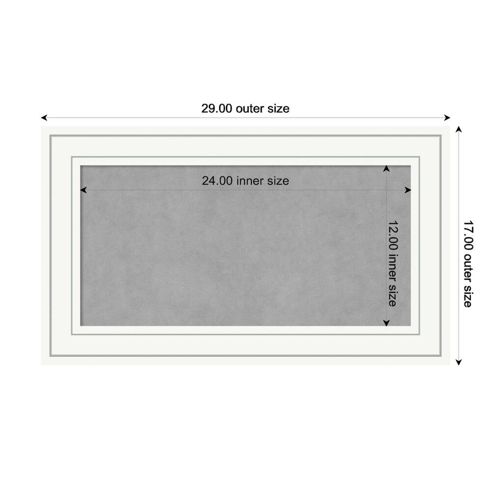 Amanti Art Craftsman White Framed Magnetic Board