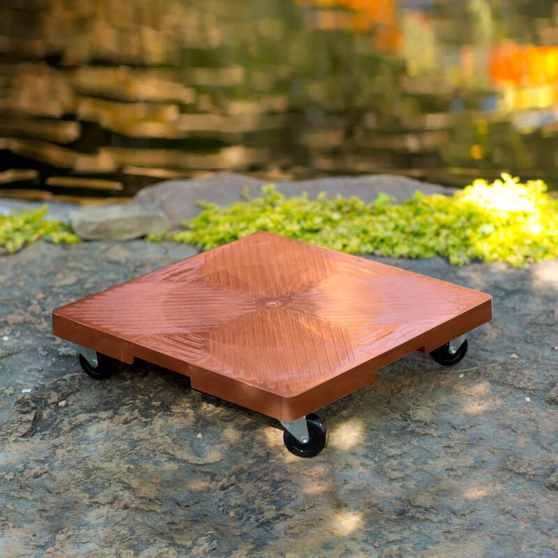 16" Terra Cotta Square Plant Dolly