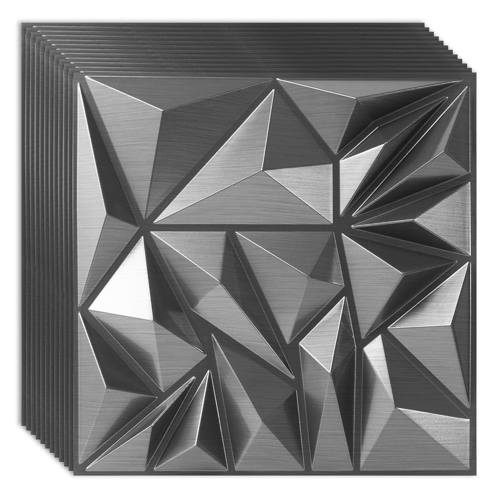 Art3d 33pcs 11.8"x11.8" PVC 3D Wall Tiles Ceiling Tiles Cover 32 Sq.Ft.