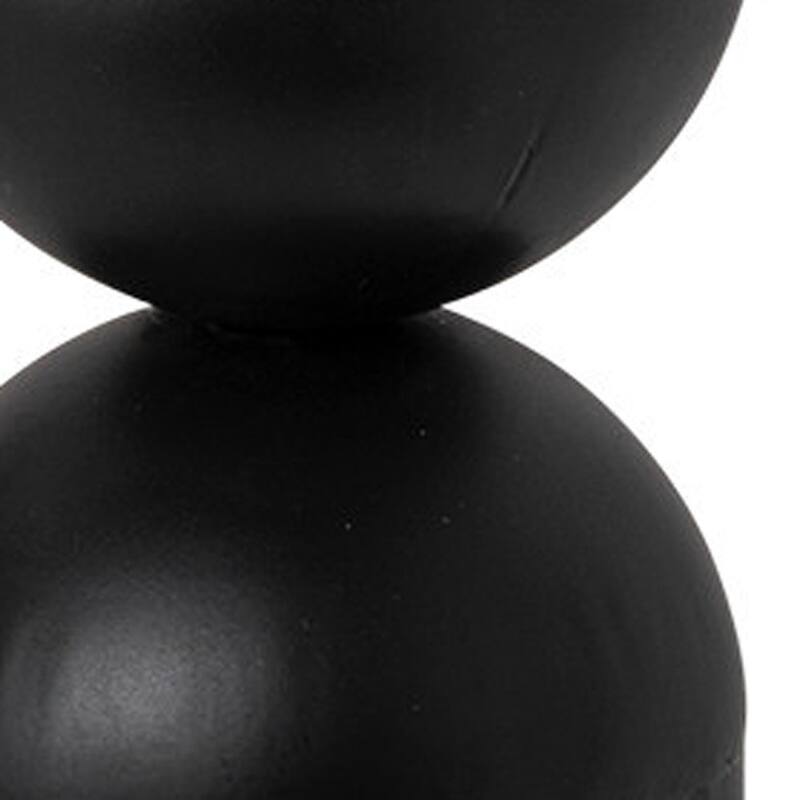 9" Black Metal Tabletop Pillar Candle Holder