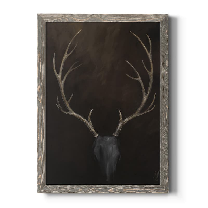 Buck-Premium Framed Canvas - Ready to Hang - 31.5x43.5 - Grey