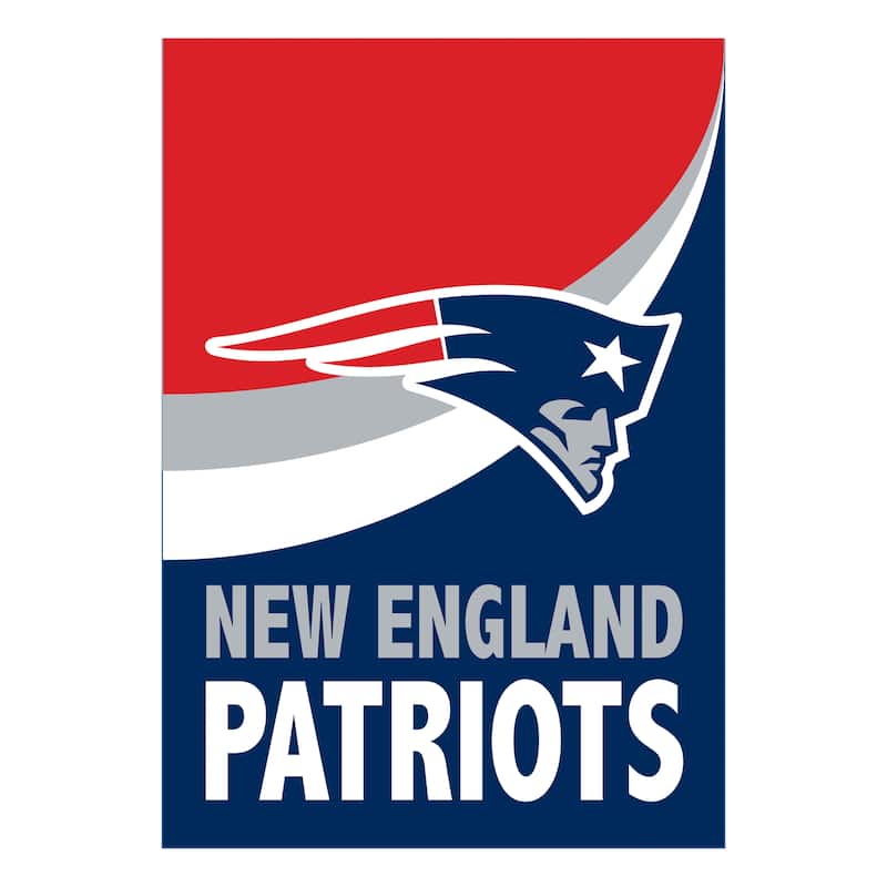New England Patriots Burlap Flag Garden Size