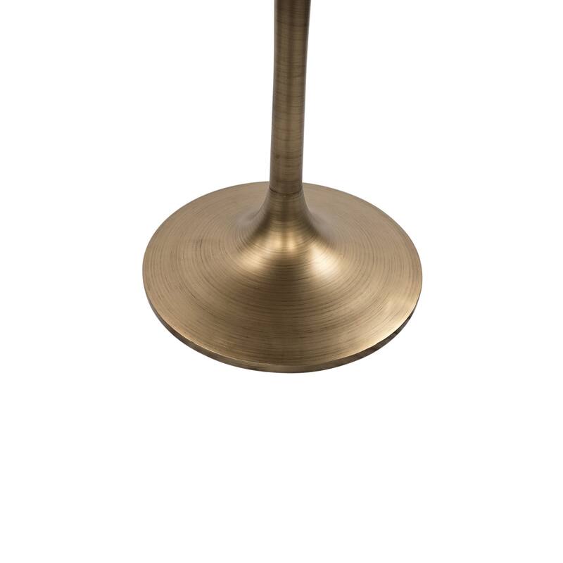 Wooden Round Dining Table - 40" - Gray and Gold