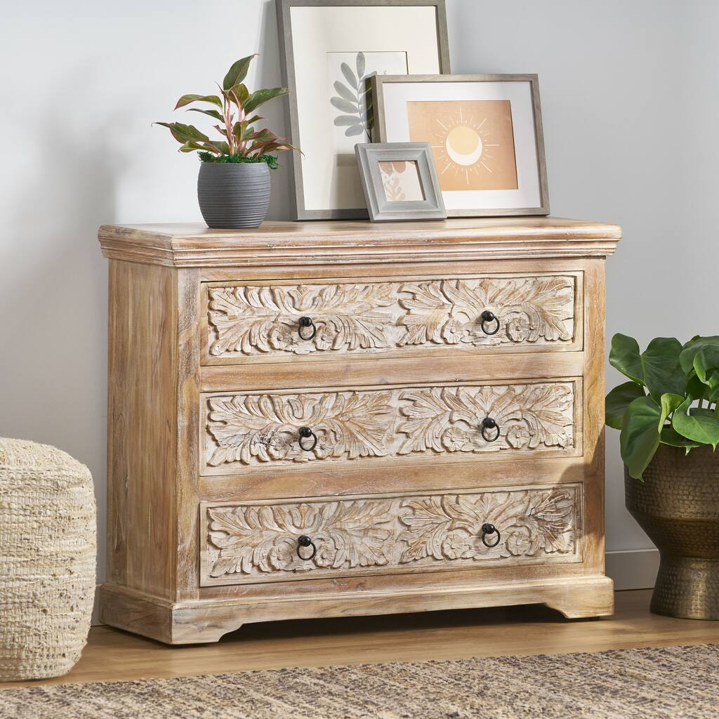 dresser 40 inches long Sleep and Study Wide Dresser, Simply White