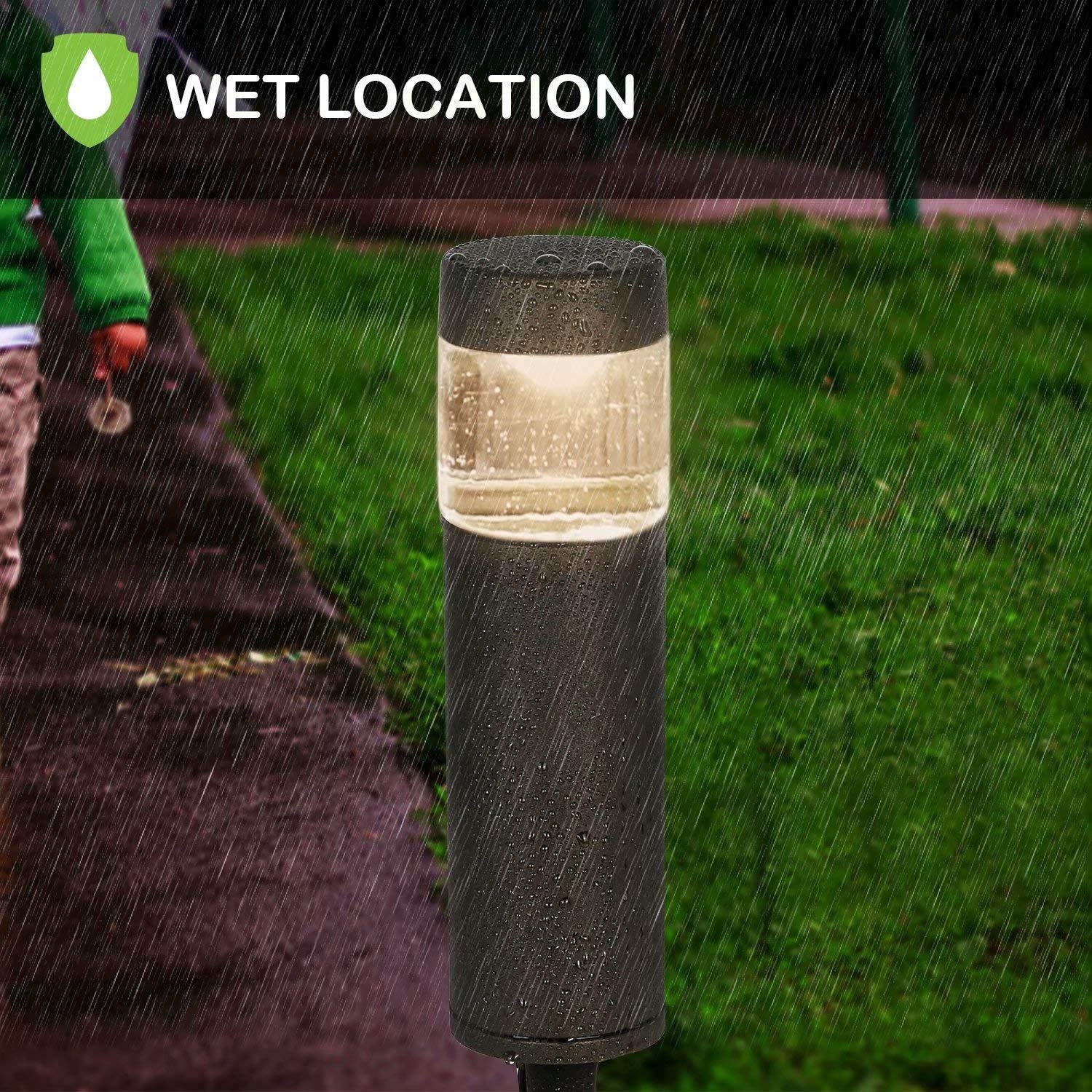 Low Voltage Landscape Lights, 3W 191LM 12V LED Round Bollard Light, Wired  Outdoor Walkway Light Path Lights for Yard Lawn,6 Pack - Bed Bath \u0026 Beyond  - 40186039, image size:1500x1500