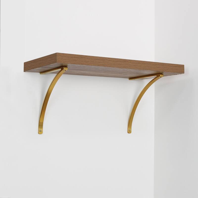 Lumi Home Furnishings Shelf Brackets - 4-Pack - Brass