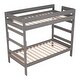 preview thumbnail 6 of 16, Twin over Twin Solid Wooden Frame Bunk Bed with 2 Drawers and Full-length Guardrail, Can Separated into Two Twin-size Beds