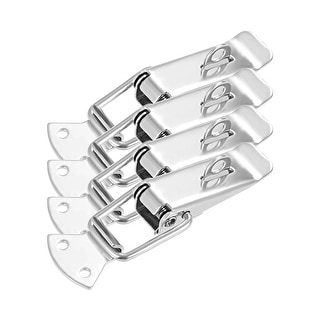 4Pcs Spring Loaded Toggle Latches - 4.67" 201 Stainless Steel Hasp Lock For Cabinets, Case, Box, Trunk