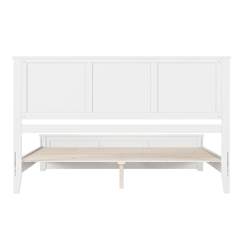 Charlotte Solid Wood Low Profile Platform Bed with Matching Footboard