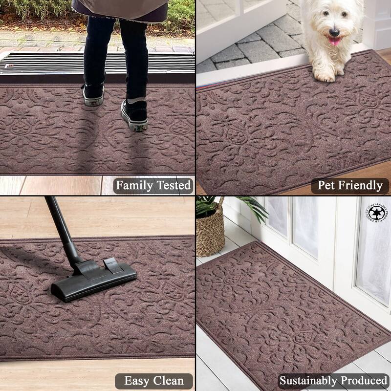 A1HC New All Weather Superior Dirt and Moisture Absorbing Polypropylene Door Mat with Non-Slip Backing for Inside Outside Use