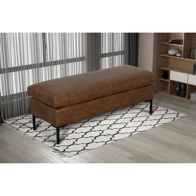 Saddle Upholstered Modern Bench