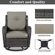preview thumbnail 93 of 110, Pocassy 3-Piece Outdoor Swivel Bistro Set, Wicker Rocking Chairs