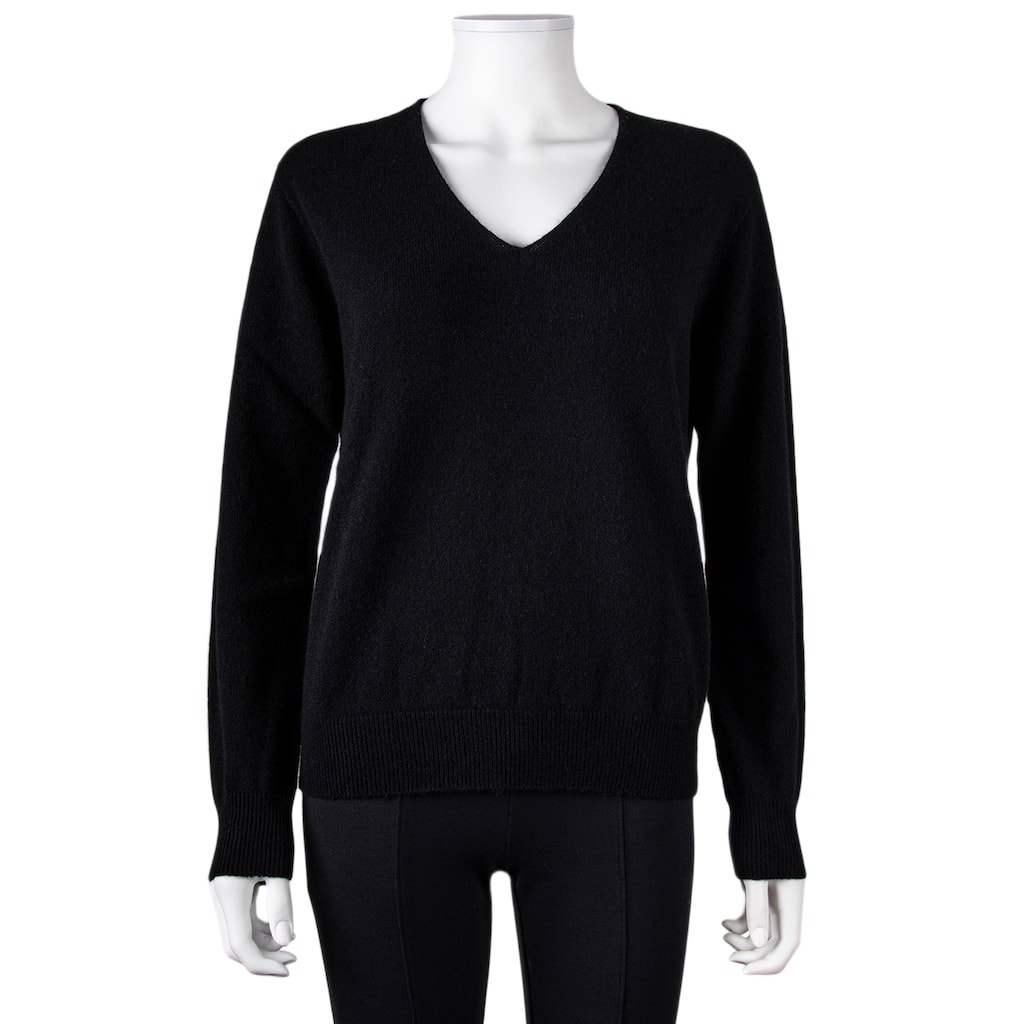 Vanise 100% Cashmere V-neck Sweater Made in Italy