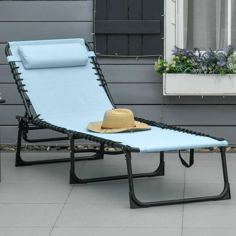 Sunbed Folding Recliner with Headrest