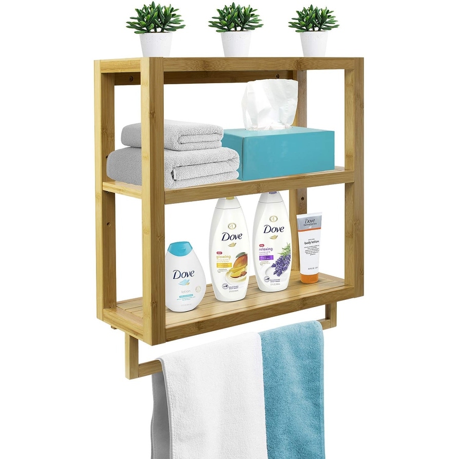 Bamboo discount towel storage