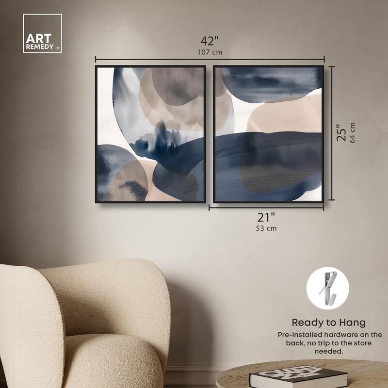 Rust and Noir Canvas Set of 2 by Art Remedy