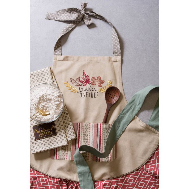 Design Imports Christmas Plaid Chef Kitchen Apron