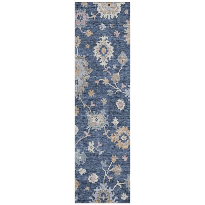 Machine Washable Indoor/ Outdoor Traditional Persian Chantille Rug